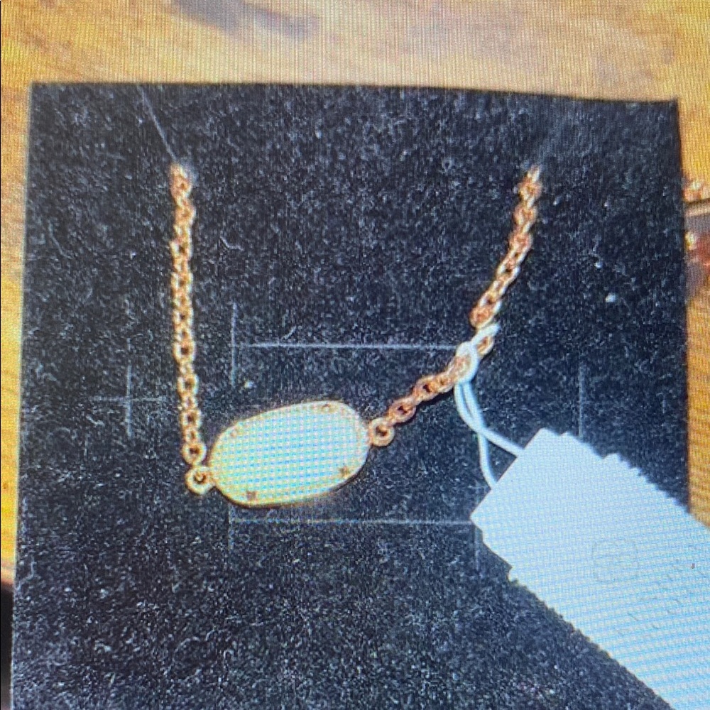 Kendra Scott NWT Elaina Rose Gold Adjustable bracelet in iridescent drusy